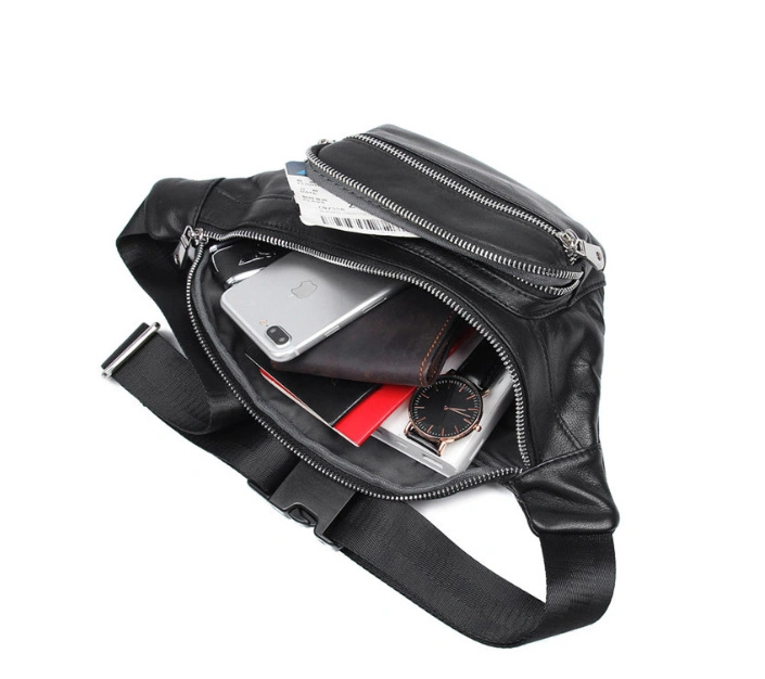 Customized Fashion PU Leather Crossbody Waist Bag Multi-Purpose Waist Fanny Pack